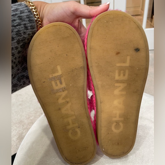 CHANEL Dad Cord Sandals- Pink - Picture 4 of 8